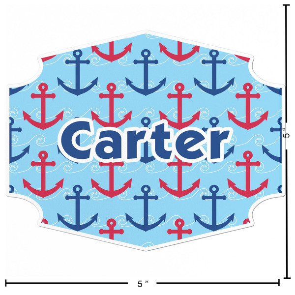 Anchors & Waves Custom Shape Iron On Patches - L - APPROVAL