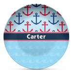 Anchors & Waves Microwave Safe Plastic Plate - Composite Polymer (Personalized)