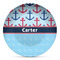 Anchors & Waves Microwave Safe Plastic Plate - Composite Polymer (Personalized)