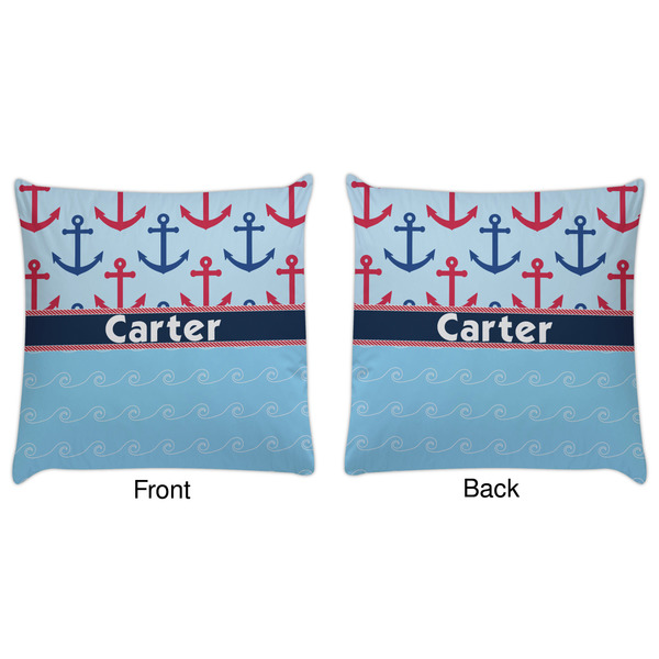 Anchors & Waves Decorative Pillow Case - Approval