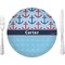 Anchors & Waves 10" Glass Lunch / Dinner Plates - Single or Set (Personalized)