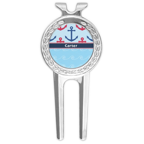 Custom Anchors & Waves Golf Divot Tool & Ball Marker (Personalized)