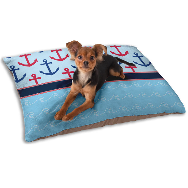 Anchors & Waves Dog Bed - Small LIFESTYLE
