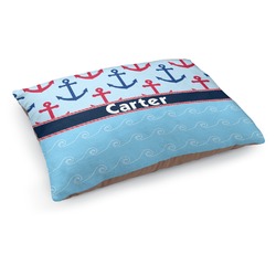 Anchors & Waves Dog Bed - Medium w/ Name or Text