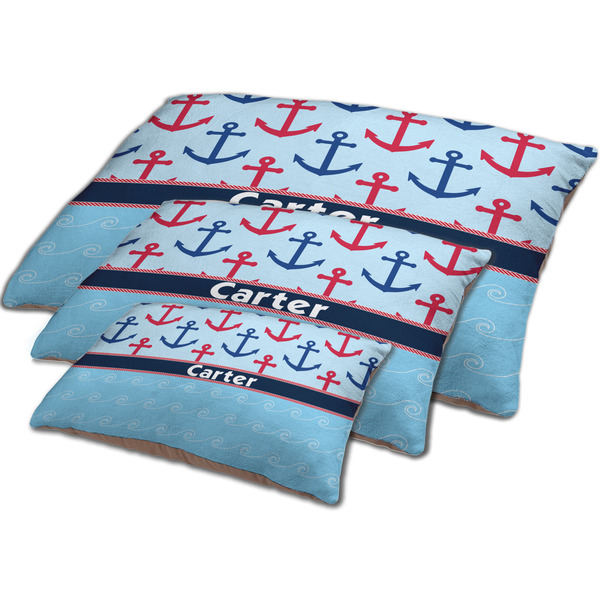 Anchors & Waves Dog Beds - MAIN (sm, med, lrg)