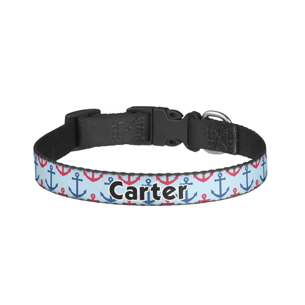 Custom Anchors & Waves Dog Collar - Large (Personalized)