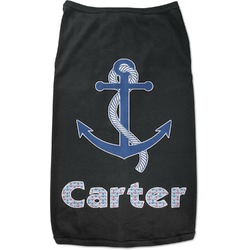 Anchors & Waves Black Pet Shirt (Personalized)