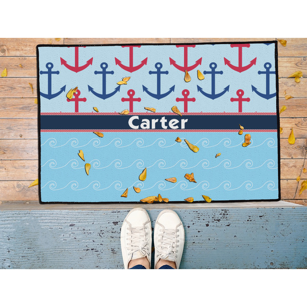 Anchors & Waves Door Mat - LIFESTYLE (Med)