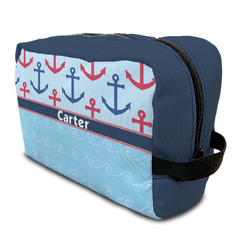 Anchors & Waves Toiletry Bag / Dopp Kit (Personalized)