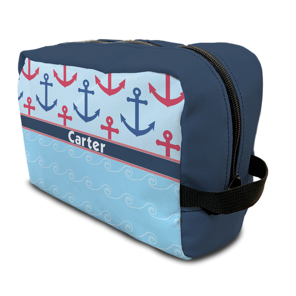 Custom Anchors & Waves Toiletry Bag / Dopp Kit (Personalized)