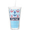 Anchors & Waves Double Wall Tumbler with Straw (Personalized)