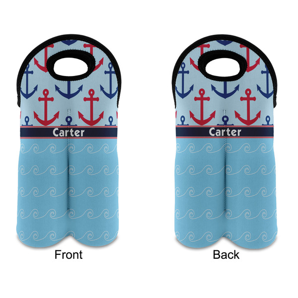 Anchors & Waves Double Wine Tote - APPROVAL (new)
