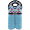 Anchors & Waves Wine Tote Bag (2 Bottles) (Personalized)