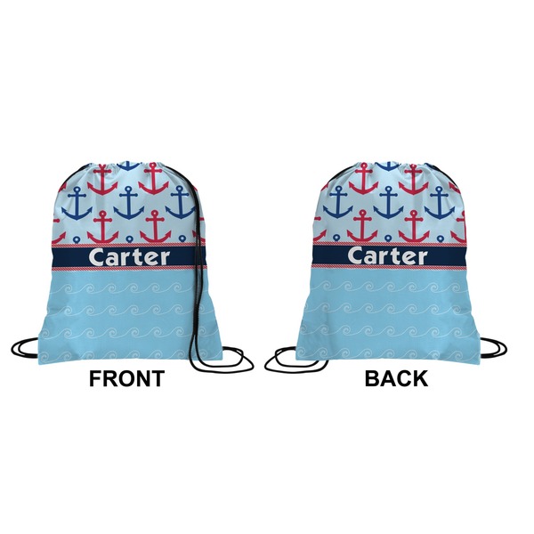 Anchors & Waves Drawstring Backpack