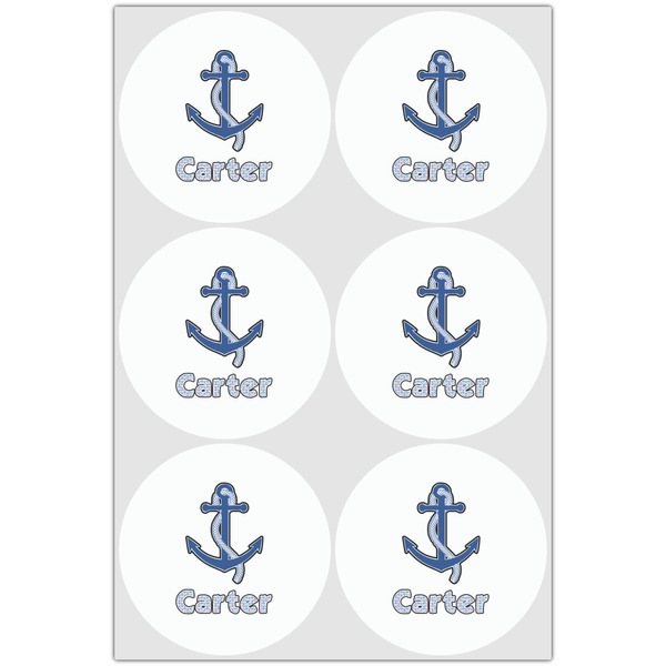 Anchors & Waves Drink Topper - Large - Set of 6
