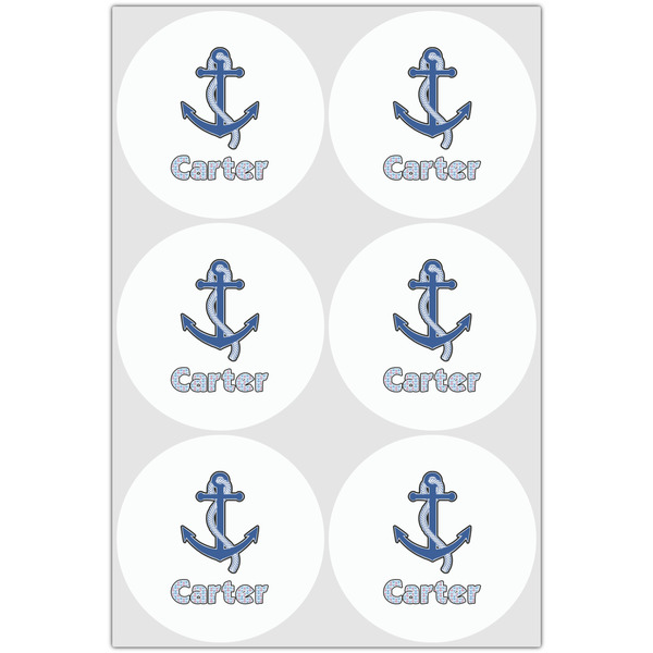 Anchors & Waves Drink Topper - XLarge - Set of 6