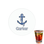 Anchors & Waves Printed Drink Topper - 1.5" (Personalized)