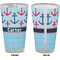 Anchors & Waves Pint Glass - Full Color - Front & Back Views