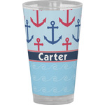 Anchors & Waves Pint Glass - Full Color (Personalized)