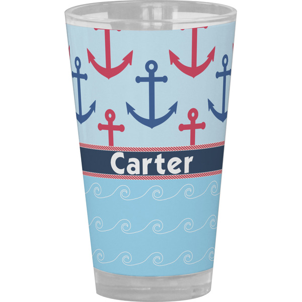 Custom Anchors & Waves Pint Glass - Full Color (Personalized)