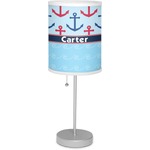Anchors & Waves 7" Drum Lamp with Shade Linen (Personalized)