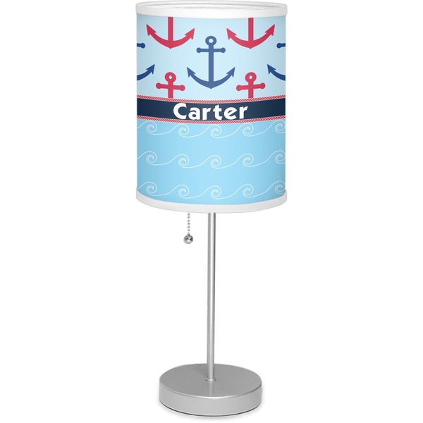 Custom Anchors & Waves Lamp with Drum Shade (Personalized)
