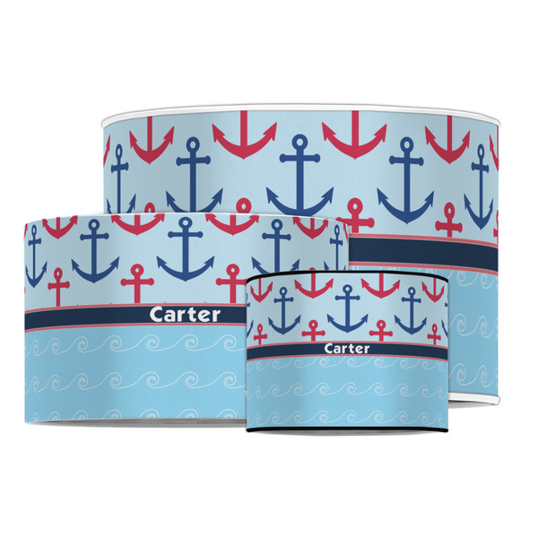 Anchors & Waves Drum Lampshades - MAIN