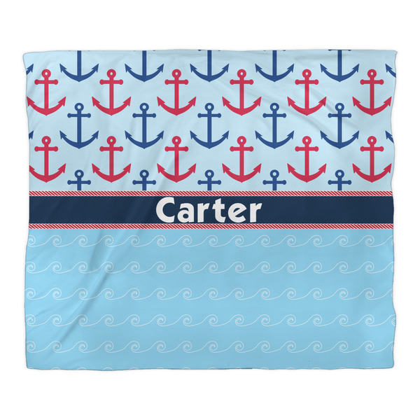 Anchors & Waves Duvet Cover - King - Front