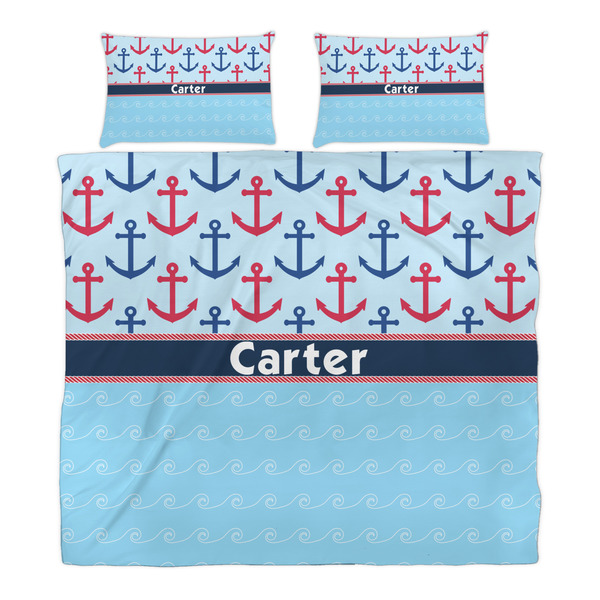 Anchors & Waves Duvet Cover Set - King - Alt Approval
