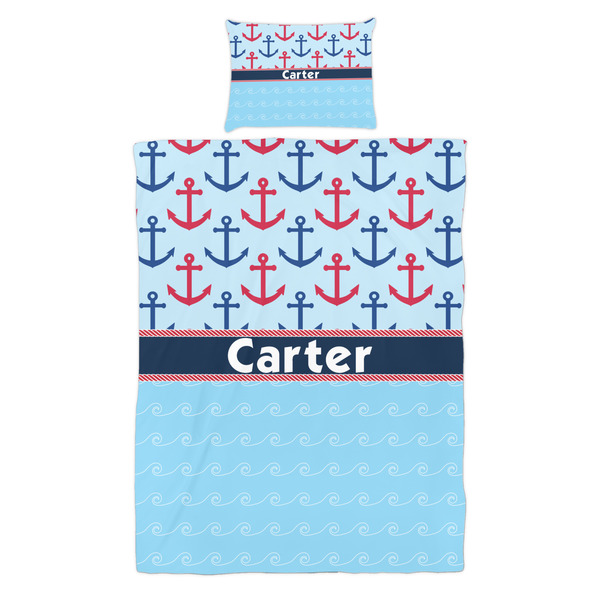 Anchors & Waves Duvet Cover Set - Twin - Alt Approval