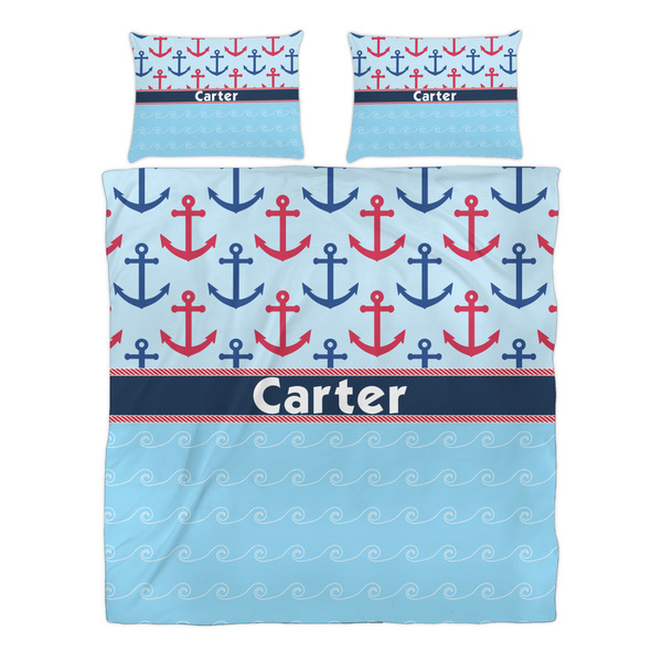 Anchors & Waves Duvet cover Set - Queen - Alt Approval