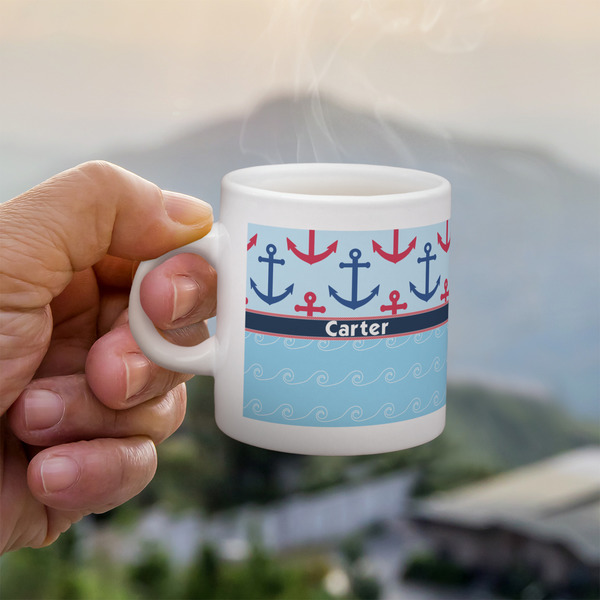 Custom Anchors & Waves Single Shot Espresso Cup - Single (Personalized)