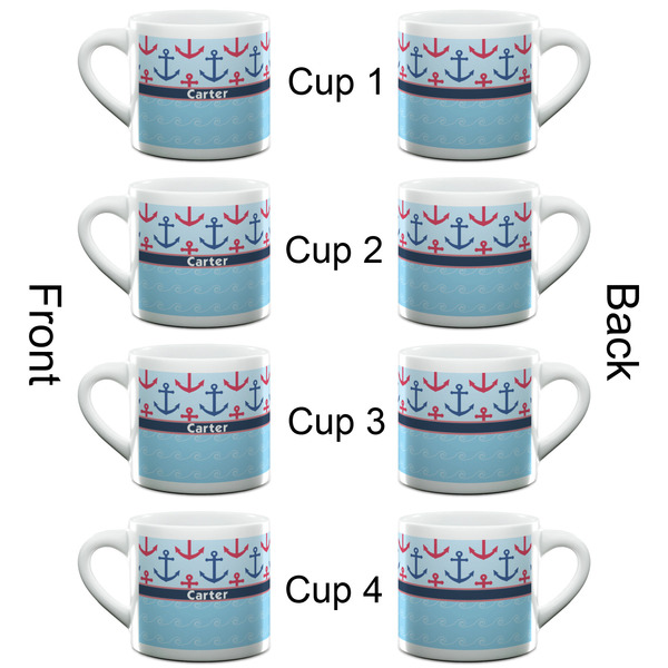 Anchors & Waves Espresso Cup - 6oz (Double Shot Set of 4) APPROVAL