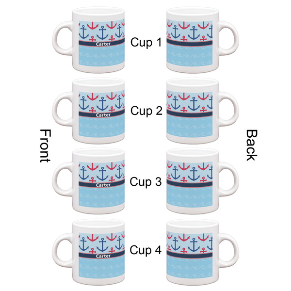 Anchors & Waves Espresso Cup Set of 4 - Apvl