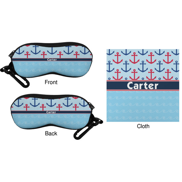 Anchors & Waves Eyeglass Case & Cloth (Approval)