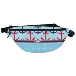 Anchors & Waves Fanny Pack - Classic Style (Personalized)