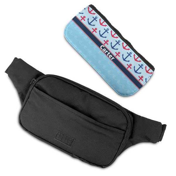 Anchors & Waves Fanny Packs - FLAT (flap off)