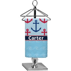 Anchors & Waves Finger Tip Towel - Full Print (Personalized)