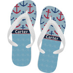 Anchors & Waves Flip Flops - Large (Personalized)