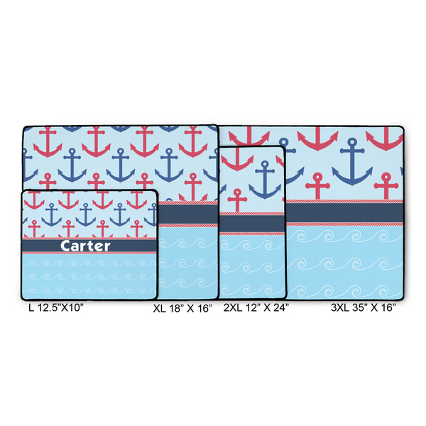 Anchors & Waves Gaming Mats - SIZE CHART
