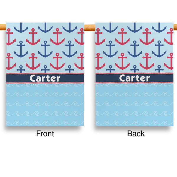 Anchors & Waves Garden Flags - Large - Double Sided - APPROVAL