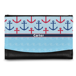 Anchors & Waves Genuine Leather Women's Wallet - Small (Personalized)