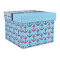 Anchors & Waves Gift Boxes with Lid - Canvas Wrapped - Large - Front/Main