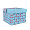 Anchors & Waves Gift Boxes with Lid - Canvas Wrapped - Medium - Front/Main