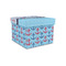 Anchors & Waves Gift Boxes with Lid - Canvas Wrapped - Small - Front/Main