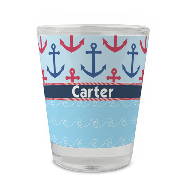Anchors & Waves Glass Shot Glass - Standard - FRONT