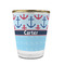 Anchors & Waves Glass Shot Glass - 1.5 oz - with Gold Rim - Set of 4 (Personalized)