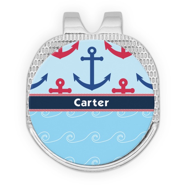 Anchors & Waves Golf Ball Hat Marker Hat Clip