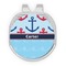 Anchors & Waves Golf Ball Marker - Hat Clip - Silver