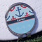 Anchors & Waves Golf Ball Marker Hat Clip - Silver - Front